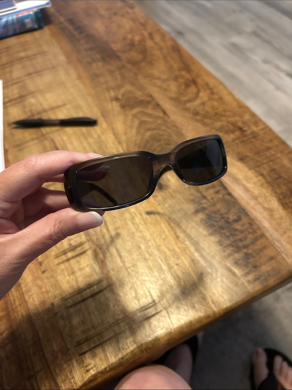 Gucci Brown Rectangular Sunglasses